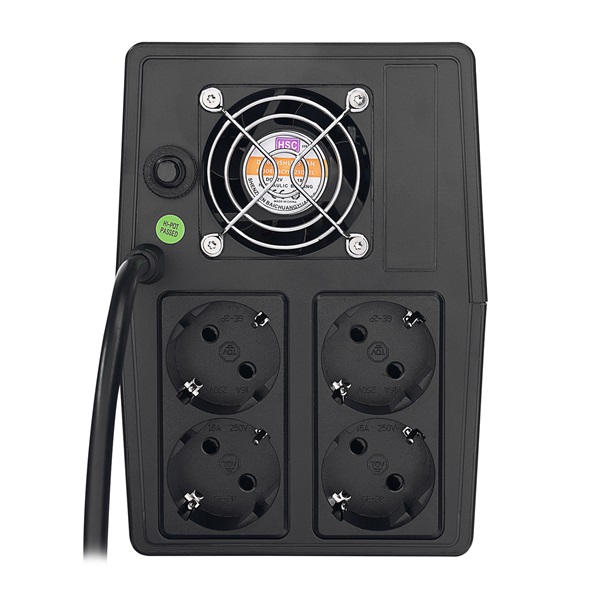 S-Link szünetmentes 1000VA - MIGHT U100 (1000VA, 12V7Ah*2, 600W, Line-Interactive, 4 schuko) - Image 3