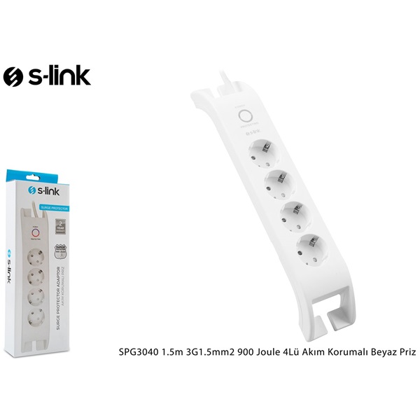 S-Link túlfeszültségvédő - SPG3040 White (4 aljzat, max.3680 Watt, 900 Joule, fehér) - Image 5