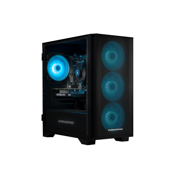 SHARK GAMING PC - Shark Maelstrom R715 (R7-5700X, RX 9060XT 16G , 1TB NVMe  , 16GB  , Air Cooler, Windows 11 home, 650W) - Image 1