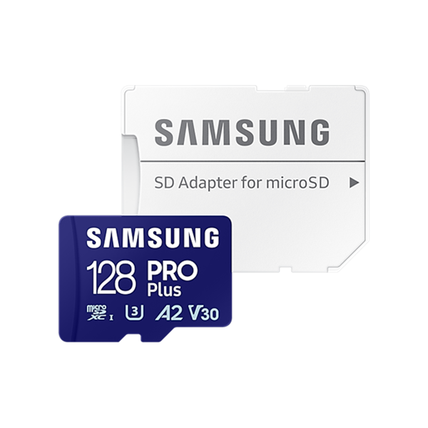 Samsung MicroSD kártya - 128GB MB-MD128SA/EU (PRO PLUS, R180/W130, adapter, 128GB)