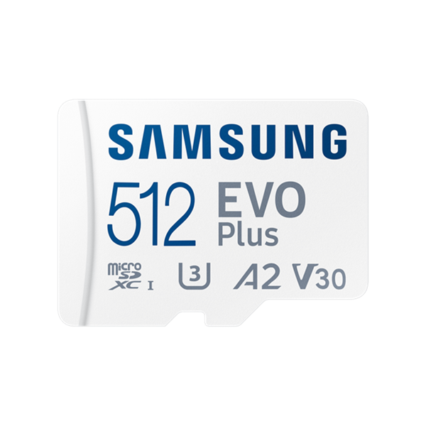Samsung MicroSD kártya - 512GB MB-MC512SA/EU (EVO PLUS, microSDXC, UHS-I, R160, adapter, 512GB) - Image 1