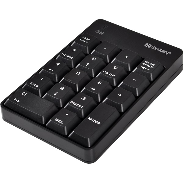 Sandberg Billentyűzet Vezeték Nélküli - Wireless Numeric Keypad 2 (numerikus billentyűzet; fekete) - Image 1