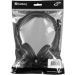 Sandberg Fejhallgató - MiniJack Chat Headset Saver (mikrofon; 3,5mm jack; hangerő szabályzó; 1,8m kábel; fekete) - Image 6