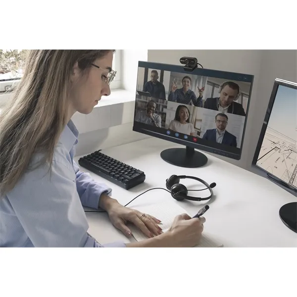 Sandberg Fejhallgató - USB Office Headset Saver (mikrofon; USB; hangerő szabályzó; 1,5m kábel; fekete) - Image 2