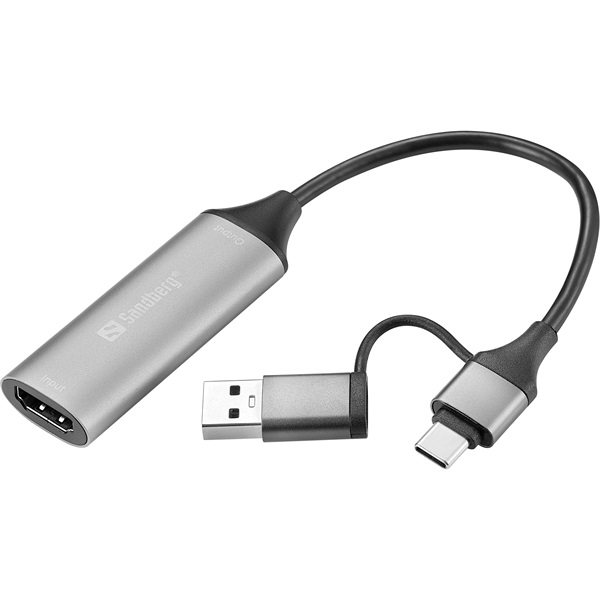 Sandberg_HDMI_Capture_Link_to_USB-CA-i501468.jpg SANDBERG HDMI Capture Link to USB-C/A - Image 1