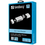 Sandberg Kártyaolvasó - Multi Card Reader (fehér-fekete; USB/USB-C/MicroUSB; SD;SDHC) - Image 2