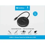 Sandberg M.2 SSD dokkoló -USB3.2 Cloner Dock for M2+NVMe - Image 3