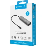 Sandberg Notebook Dokkoló - USB-C 5-in-1 MediaDock - Image 4