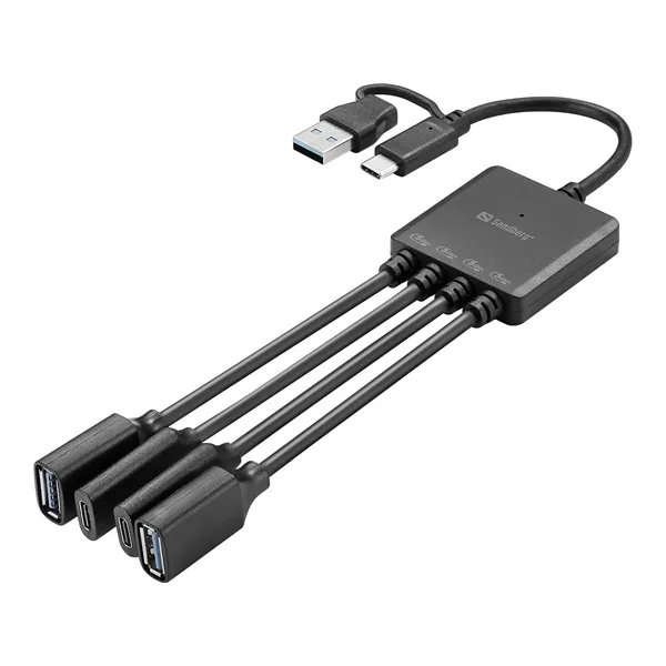 Sandberg USB Hub - USB-C/A to 2A+2C Splitter