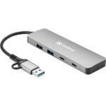 Sandberg USB Hub - USB-C/A to 2xUSB-A+2xUSB-C Hub - Image 2