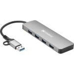 Sandberg USB Hub - USB-C/A to 4xUSB 3.0 Hub - Image 2