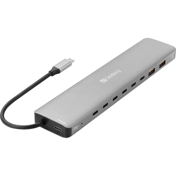 SANDBERG USB-C to 8xUSB-C+2xUSB-A 100W - Image 3