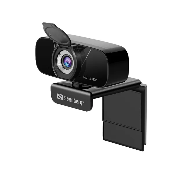 Sandberg Webkamera - USB Chat Webcam 1080P HD (1920x1080, 30 FPS, USB 2.0, univerzális csipesz, mikrofon, 1,5m kábel) - Image 1