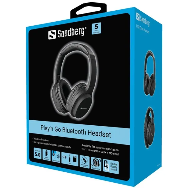Sandberg Wireless Fejhallgató - Play n Go Wireless Headset - Image 4