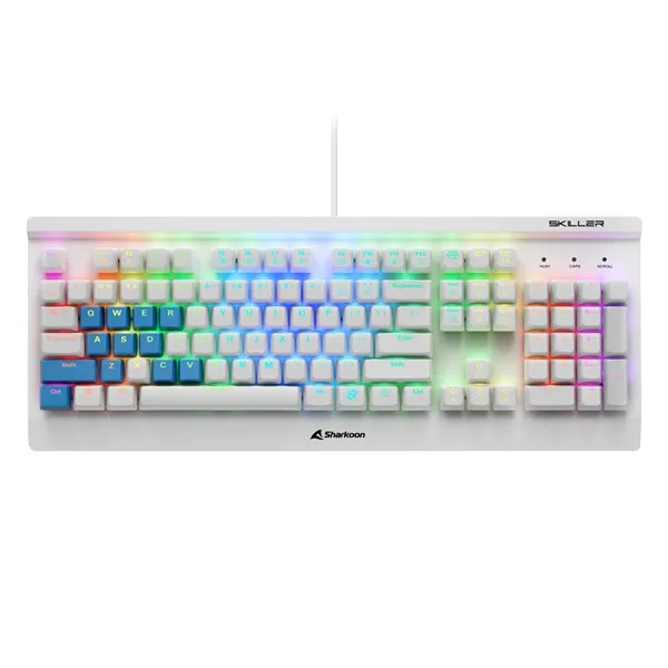 Sharkoon Billentyűzet Mechanikus - Skiller SGK3 White/Red (Kailh Red mechanika; Világítás; fehér; angol) - Image 3