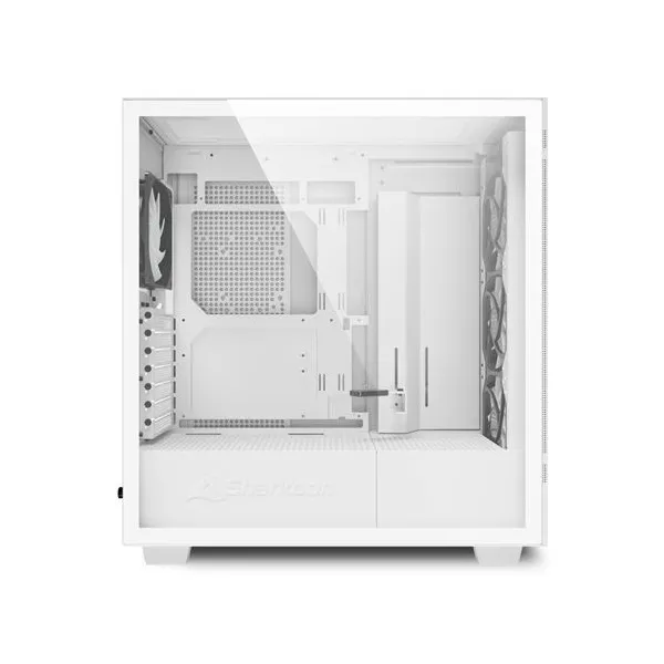 Sharkoon Számítógépház - Rebel C50 RGB White (fehér; ablakos; ATX, 4x120mm RGB ventilátor; 2xUSB3.0; 1xUSB 3.2; I/O) - Image 2