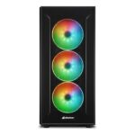 Sharkoon Számítógépház - TG6M RGB (fekete; ATX,mATX; alsó táp; 7x120mm v.; 2xUSB3.0, 2xUSB2.0, I/O) - Image 2
