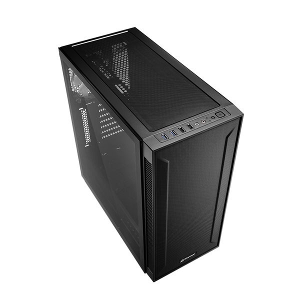 Sharkoon Számítógépház - TG6M RGB (fekete; ATX,mATX; alsó táp; 7x120mm v.; 2xUSB3.0, 2xUSB2.0, I/O) - Image 3