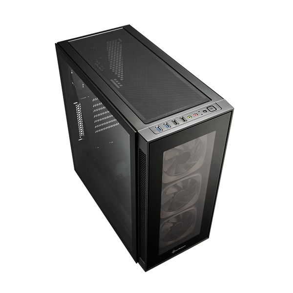 Sharkoon Számítógépház - TG6 RGB (fekete; ATX,mATX; alsó táp; 4x120mm v.; 2xUSB3.0, 2xUSB2.0, I/O) - Image 3