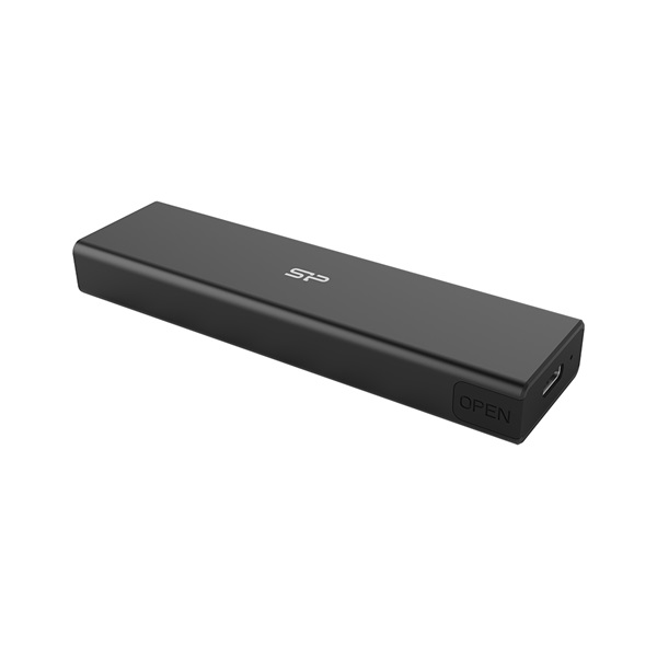 Silicon Power Külső SSD ház  - PD60 (M.2 PCIe NVMe SSD / M.2 SATA SSD, Type-C kimenet, Alu, Fekete) - Image 1