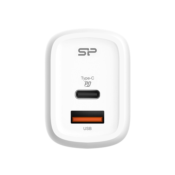 Silicon Power Telefon töltő - QM25, 1db Type-C + 1db USB-A QC3.0 (30W töltő, EU verzió)