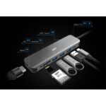 Silicon Power USB HUB - Type-C 7in1 HUB  (1db HDMI, 1db MicroSD, SD kártya, 3db  USB3.0, 1db Type-C ) Fekete - Image 2