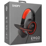 Snopy Fejhallgató - SN-GX1 ERGO Red (mikrofon, 3.5mm jack, hangerőszabályzó, nagy-párnás, 2.2m kábel, fekete-piros) - Image 8
