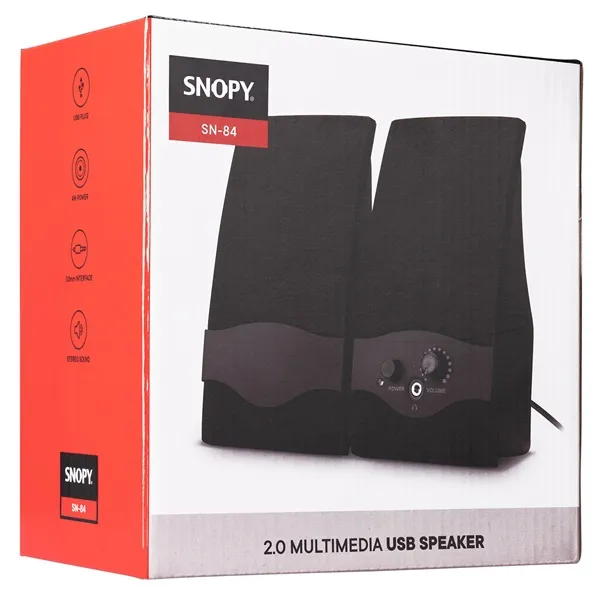 Snopy Hangszóró 2.0 - SN-84  (2W RMS; hangerőszabályzó; 3,5mm jack; USB) - Image 6