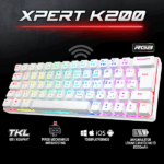 Spirit of Gamer Billentyűzet Mechanikus - XPERT K200 White  (TKL, SOG red, RGB LED,USB, anti-ghosting, fehér, magyar) - Image 2