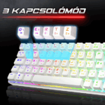 Spirit of Gamer Billentyűzet Mechanikus - XPERT K200 White  (TKL, SOG red, RGB LED,USB, anti-ghosting, fehér, magyar) - Image 4