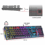 Spirit of Gamer Billentyűzet Mechanikus - XPERT K250 (105 gomb, SOG red, RGB LED,USB, anti-ghosting, fekete, magyar) - Image 6