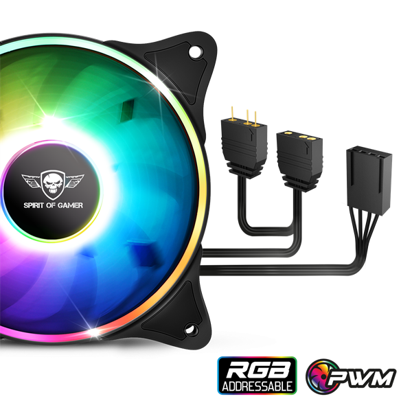 Spirit of Gamer CPU Cooler - CPU AIRCOOLER 120 MM ARGB (27dB; 2500 RPM; 1x12cm; aluminium/réz) - Image 8