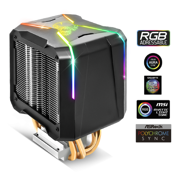 Spirit of Gamer CPU Cooler - CPU AIRCOOLER PRO ARGB (27dB; 1600 RPM; 1x12cm; aluminium/réz) - Image 1