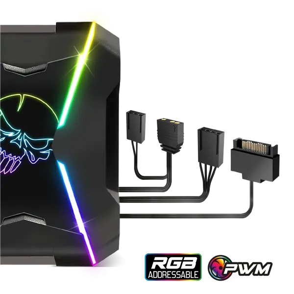 Spirit of Gamer CPU Cooler - CPU AIRCOOLER PRO ARGB (27dB; 1600 RPM; 1x12cm; aluminium/réz) - Image 5