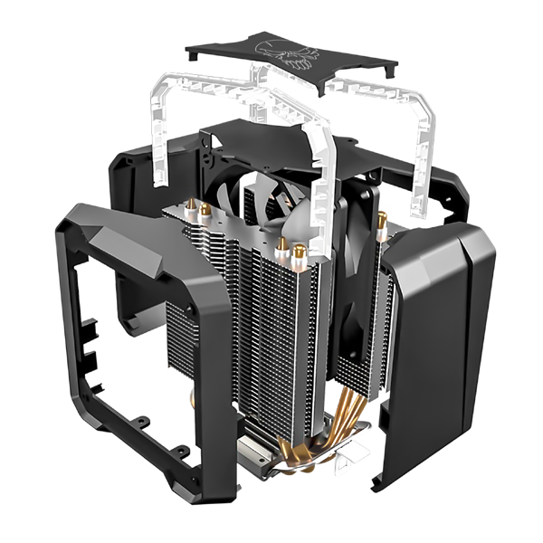 Spirit of Gamer CPU Cooler - CPU AIRCOOLER PRO ARGB (27dB; 1600 RPM; 1x12cm; aluminium/réz) - Image 8
