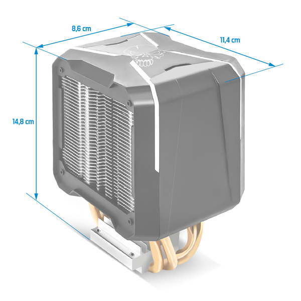 Spirit of Gamer CPU Cooler - CPU AIRCOOLER PRO ARGB (27dB; 1600 RPM; 1x12cm; aluminium/réz) - Image 9