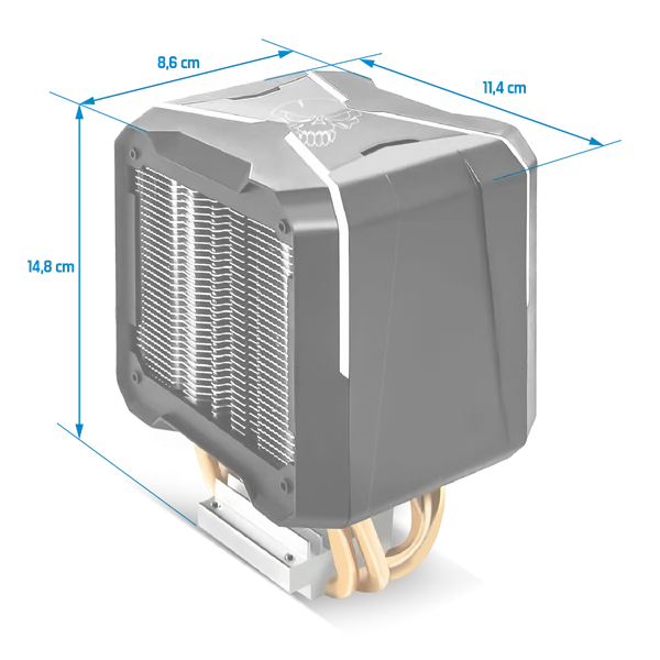 Spirit of Gamer CPU Cooler - CPU AIRCOOLER PRO ARGB (27dB; 1600 RPM; 1x12cm; aluminium/réz) - Image 9