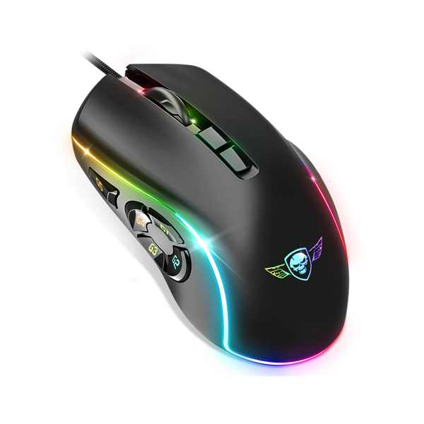 Spirit of Gamer Egér - ELITE-M30 (Optikai, 12800DPI, 10 gomb programozható, RGB, harisnyázott kábel, fekete) - Image 3