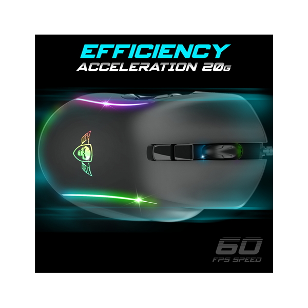 Spirit of Gamer Egér - ELITE-M30 (Optikai, 12800DPI, 10 gomb programozható, RGB, harisnyázott kábel, fekete) - Image 7