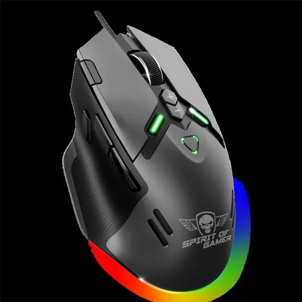 Spirit of Gamer Egér - ELITE-M60 Black (Optikai, 20000 DPI, 1000Hz, 9 programozható gomb, RGB, vezetékes, fekete) - Image 2