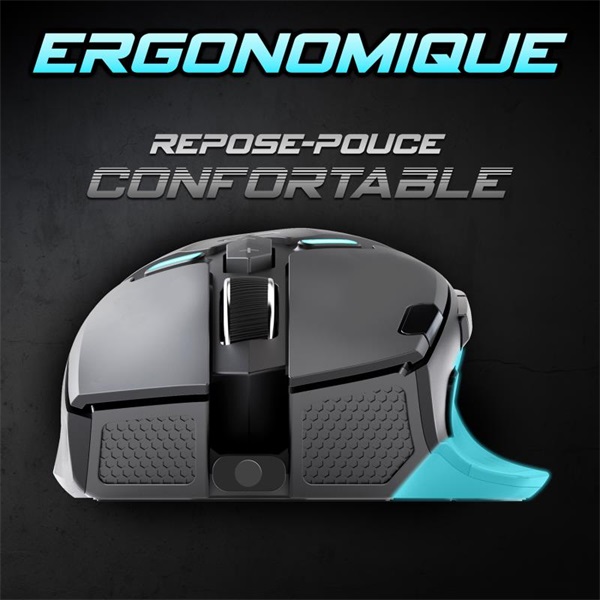 Spirit of Gamer Egér - ELITE-M60 Black (Optikai, 20000 DPI, 1000Hz, 9 programozható gomb, RGB, vezetékes, fekete) - Image 7