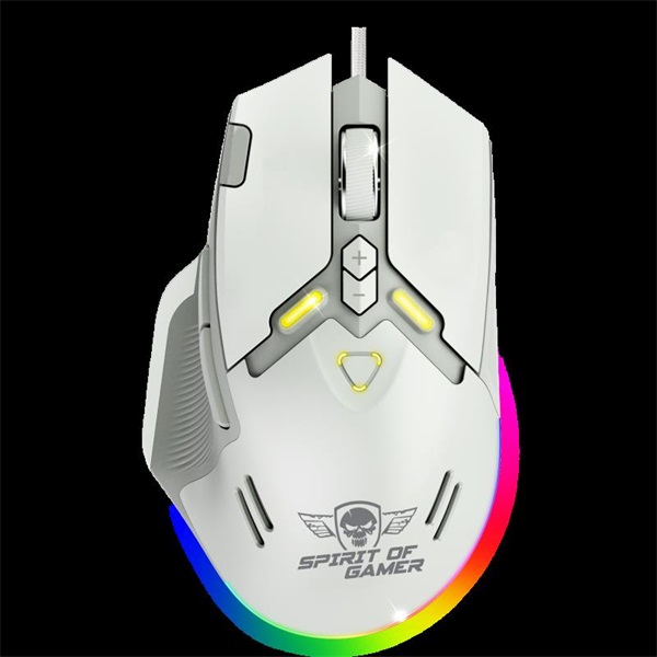 Spirit of Gamer Egér - ELITE-M60 White (Optikai, 20000 DPI, 1000Hz, 9 programozható gomb, RGB, vezetékes, fehér) - Image 2