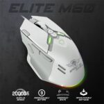 Spirit of Gamer Egér - ELITE-M60 White (Optikai, 20000 DPI, 1000Hz, 9 programozható gomb, RGB, vezetékes, fehér) - Image 3