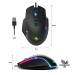 Spirit of Gamer Egér - PRO-M1 (Optikai, 8000DPI, 7 programozható gomb, harisnyázott kábel, fekete) - Image 9