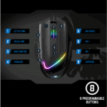 Spirit of Gamer Egér - PRO-M3 RGB (Optikai, 7200DPI, 8 gomb, harisnyázott kábel, fekete) + egérpad - Image 7
