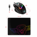 Spirit of Gamer Egér - PRO-M3 RGB (Optikai, 7200DPI, 8 gomb, harisnyázott kábel, fekete) + egérpad - Image 11
