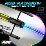 Spirit of Gamer Egér - PRO-M5 Arctic (Optikai, 12800DPI, 1000Hz, 8 gomb, harisnyázott kábel, fehér) - Image 5