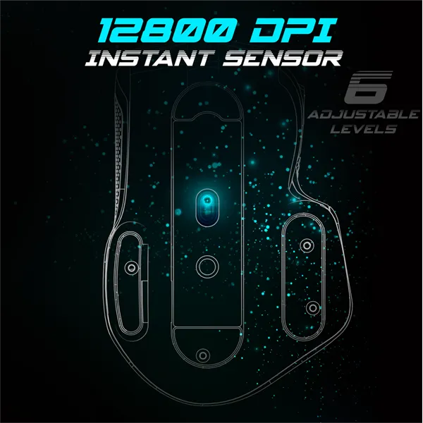 Spirit of Gamer Egér - PRO-M5 RGB (Optikai, 12800DPI, 1000Hz, 8 gomb, harisnyázott kábel, fekete) - Image 3