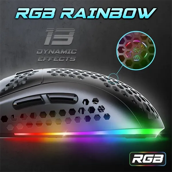 Spirit of Gamer Egér - S-PM4 RGB (Optikai, 12800DPI, 6 gomb, harisnyázott kábel, fekete) - Image 5