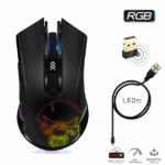 Spirit of Gamer Egér Vezeték nélküli - ELITE-M20 Wireless (4800DPI, 1000Hz, 6 gomb, Omron, harisnyázott kábel, fekete) - Image 7